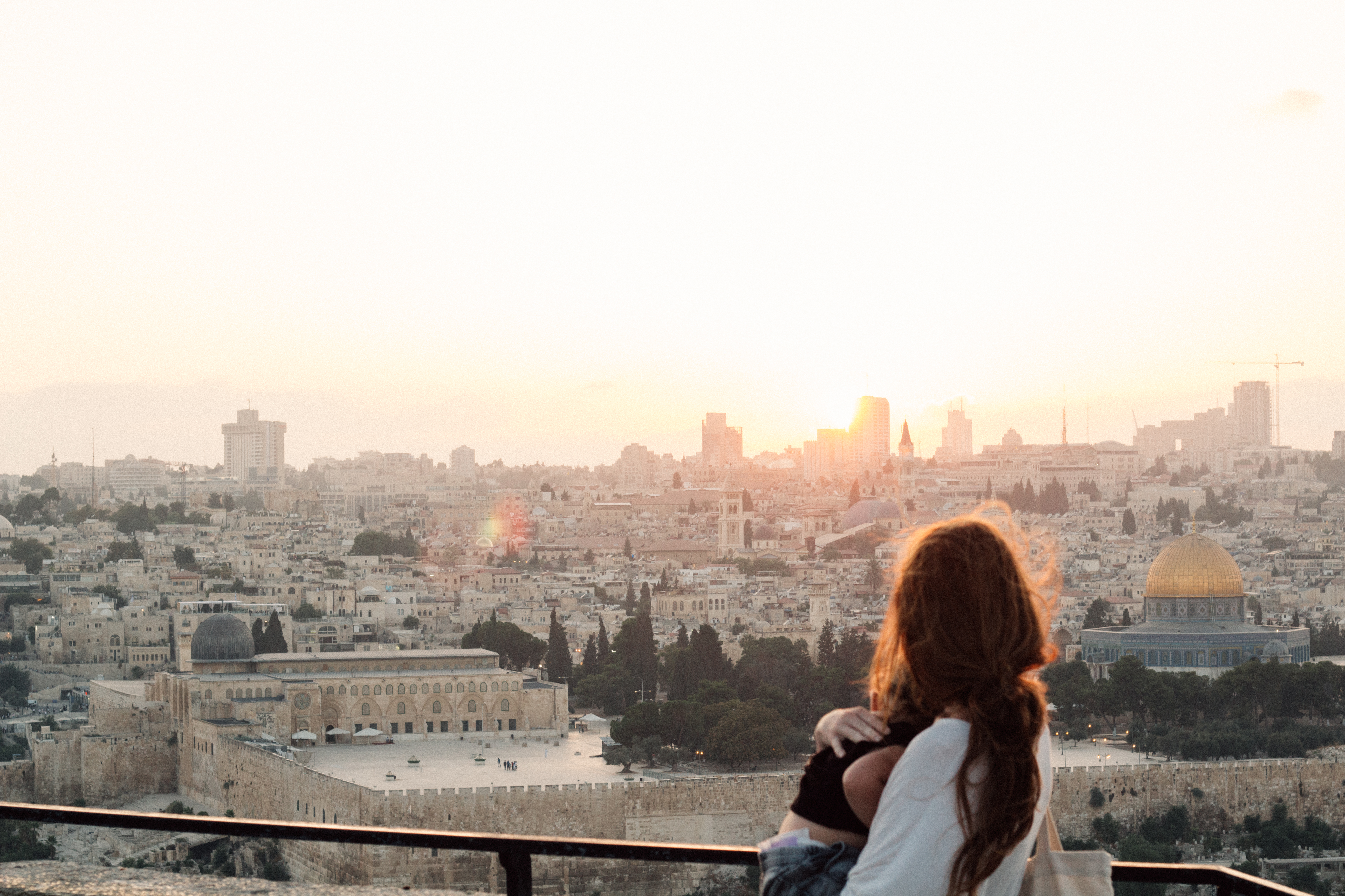 The Old City of Jerusalem at sunset