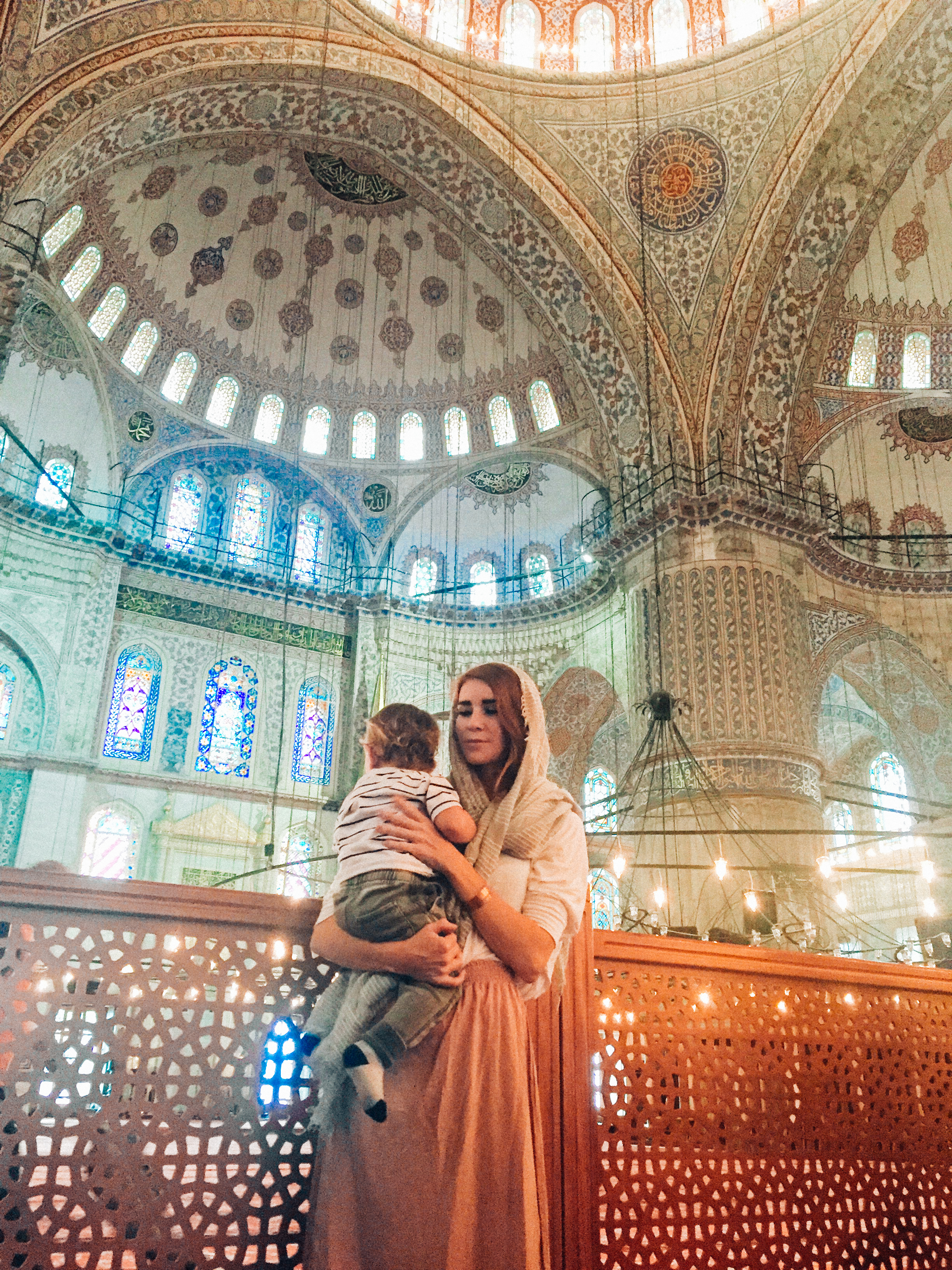 Inside the blue mosque