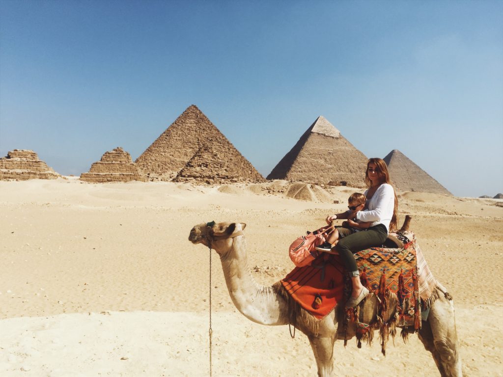 Visiting the pyramids 